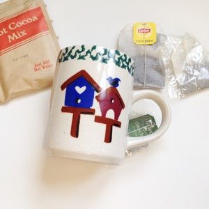 Vintage 1990s Speckled Mug birdhouses